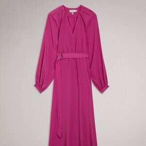 Ted Baker Comus Midi Shirt Dress With Belted Waist